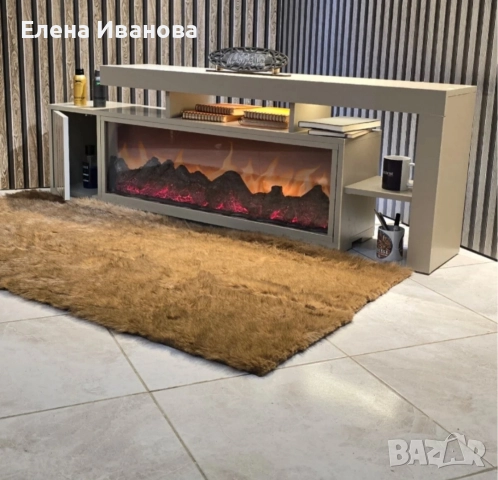 Декоративна камина заедно с шкаф , снимка 2 - Шкафове - 52727656