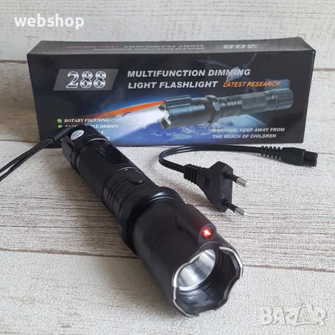 3в1 Фенер с Лазер и Електрошок , Акумулаторна батерия, снимка 1