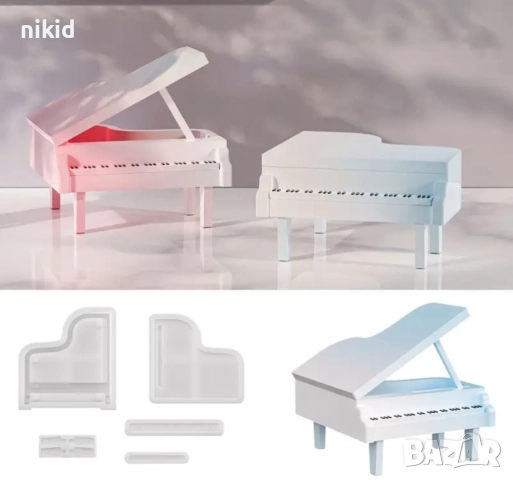 3D пиано части силиконов молд форма смола гипс шоколад фонсан декор