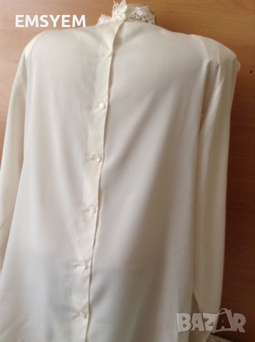 копринена блуза екрю , снимка 5 - Туники - 40690786