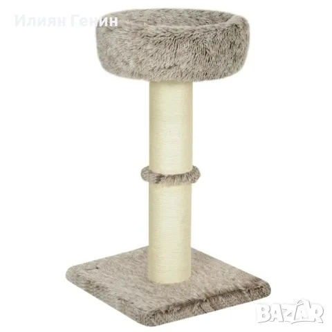 PawHut Дърво за котки, 87 см, Кула за котки с дебела драскалка, Плюшено легло, снимка 10 - За котки - 50355959