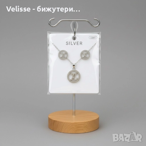 Изискан комплект бижута - Колие с обеци , снимка 2 - Бижутерийни комплекти - 52574121