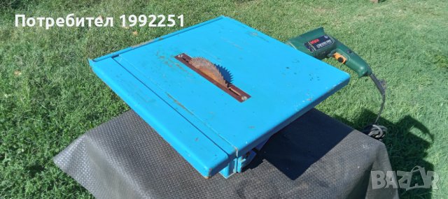 Настолен циркуляр НОМЕР 67. 40мм дълбочина на рязане. До 45 градуса на ъгъл. С дрелка Bosch CSB 550., снимка 2 - Циркуляри - 38055981