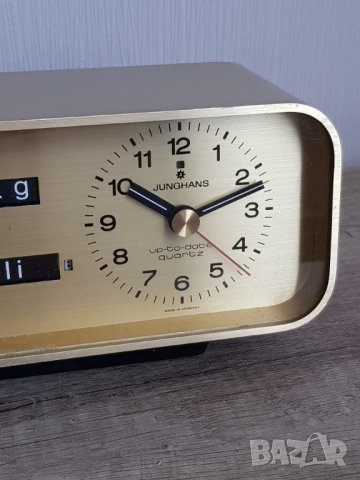 Стар настолен часовник Junghans С МЕСЕЦ ДАТА И ДЕН, снимка 3 - Антикварни и старинни предмети - 37406199