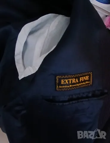 Мъжки луксозен черен костюм състоящ се от три части, сако, жилетка и панталон., снимка 3 - Костюми - 50087415