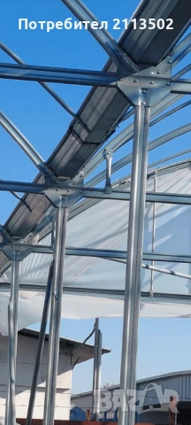 Метална конструкция за оранжерия - 320 кв. м, снимка 4 - Оранжерии - 53150580