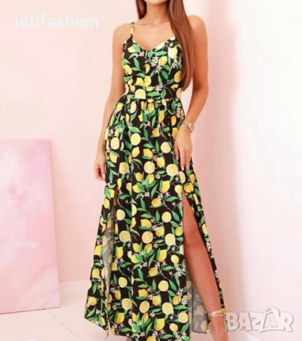 Летни рокли с лимони, снимка 14 - Рокли - 46404022