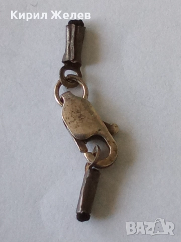 Сребърна карабинка закопчалка 35978, снимка 3 - Колиета, медальони, синджири - 52243958