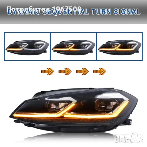 Комплект фарове с динамични мигачи за VW GOLF 7.5 2018 - 2021, снимка 5 - Части - 47778448