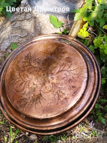 Антикварен меден нагревател за легло, снимка 4 - Антикварни и старинни предмети - 52052856