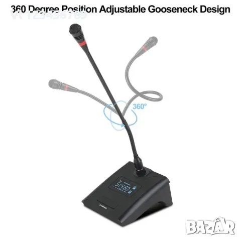 Радиоконферентна система с 4 безжични микрофона SU-KAM SM-400, снимка 6 - Микрофони - 49700239