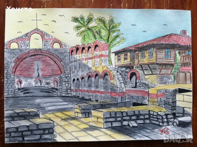 Картина Акварел 40 х 50 см, снимка 6 - Други стоки за дома - 33125739