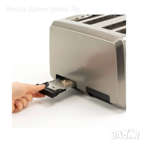 Мощен тостер Black+decker BXTO1960E - Неръждаема стомана с 4 слота, LCD дисплей и стойка за кифли, снимка 6 - Тостери - 52055719