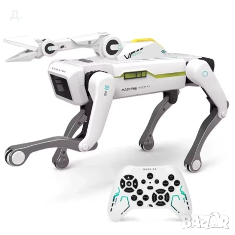 Интелигентен робот куче с клипс (щипка), Дистанционно Управление, Гласови Команди, Програмируемо