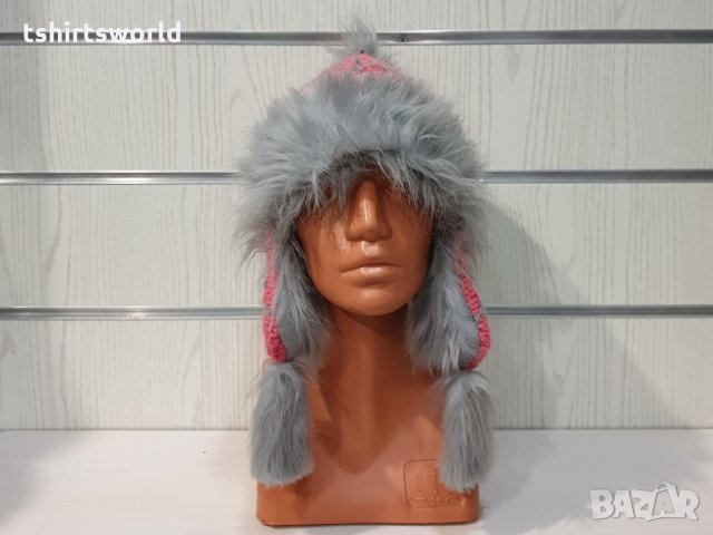 Нова зимна пухкава шапка с помпон тип ушанка, снимка 12 - Шапки - 35463091