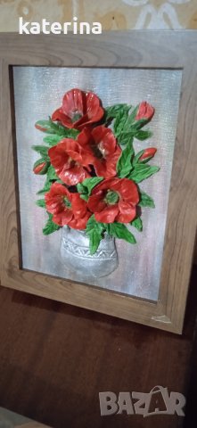 Релефни пластики -цветя, снимка 13 - Картини - 39021895