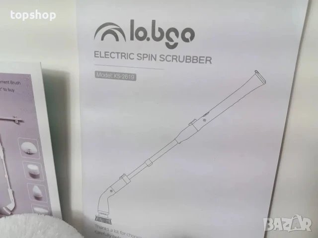 Електрически безжичен мощен Моп, скрубер LABIGO LA1 Pro, акумулаторен със сменяеми глави и удължител, снимка 4 - Други - 50493435