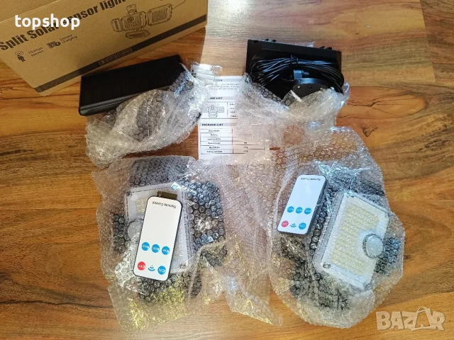 IP65 Соларна лампа с датчик за движение и зареждане + дистанционно, 5м, снимка 5 - Соларни лампи - 50502383