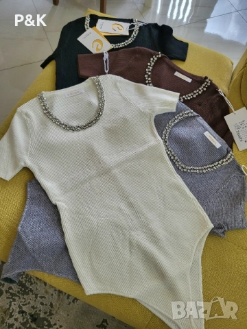 Боди с камъчета, снимка 2 - Корсети, бюстиета, топове - 52220601