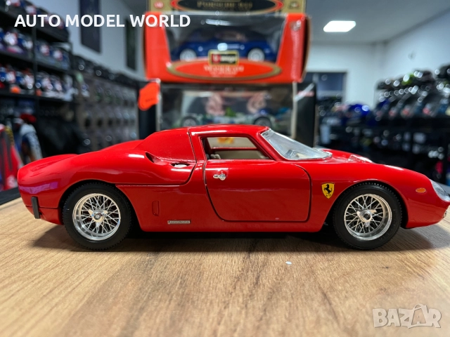 BBURAGO метална колекционерска количка модел FERARRI 250 1965г. 1:18, снимка 2 - Колекции - 52795361