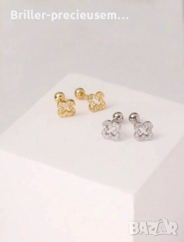 Сребърни обеци, снимка 2 - Обеци - 51731855