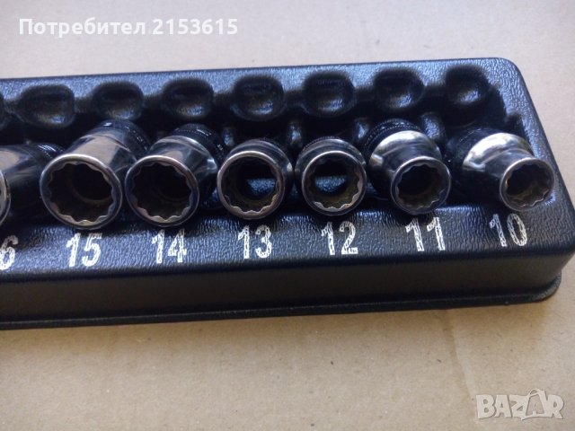 snap on 10 броя качествени 1/2 къси 12 стени камъни вложки 310SWMYA, снимка 6 - Гедорета - 43562177