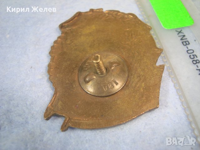 ОТЛИЧНИК по БОЙНАТА и ПОЛИТ. ПОДГОТОВКА Стара ЕМАЙЛИРАНА БРОНЗОВА ЗНАЧКА на ВИНТ Iва Д.З.Л.Ф. 32608, снимка 5 - Колекции - 38465693