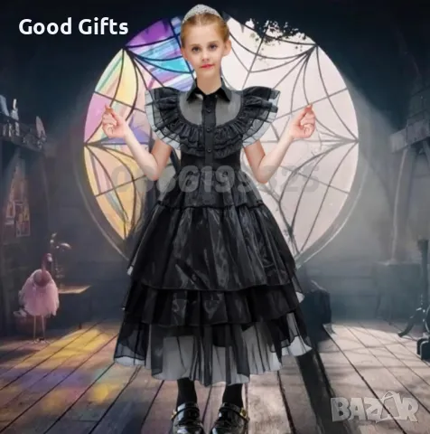 Детска рокля на Wednesday Adams от The Adams Family, Семейство Адамс