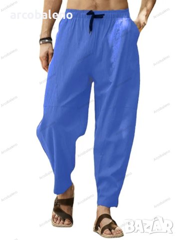 Ежедневни мъжки свободни панталони с шнур, 7цвята, снимка 2 - Панталони - 44054028