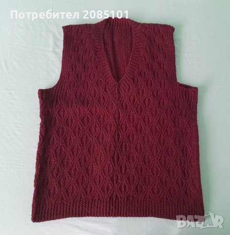 Блуза без ръкави ръчно плетиво