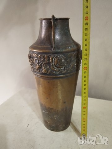 месингова ваза арт деко, снимка 2 - Антикварни и старинни предмети - 42969352