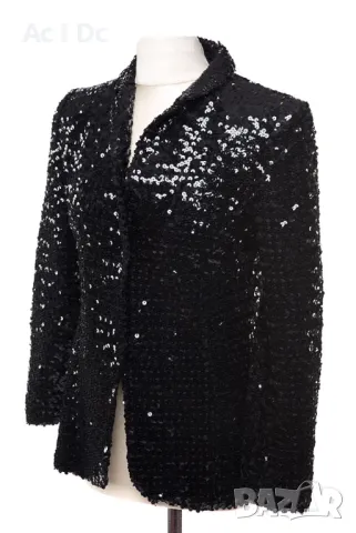 Винтидж сако с пайети Ultrablack, снимка 2 - Сака - 48158674