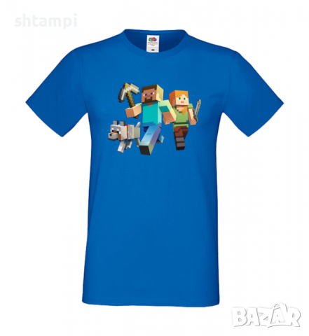 Мъжка тениска майнкрафт Minecraft 1,Minecraft,Игра,Забавление,подарък,Изненада,Рожден Ден., снимка 4 - Тениски - 36494957