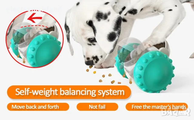 Интерактивна играчка хранилка за кучета и котки, играчка дозатор за храна за домашни любимци, снимка 11 - За кучета - 47358072