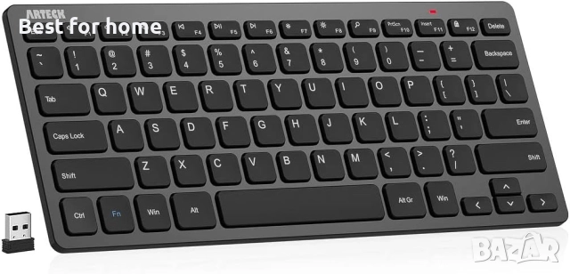 Arteck 2.4G безжична клавиатура, ултра тънка и компактна