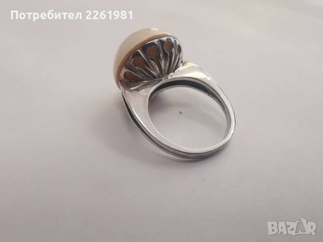 Продавам златен пръстен с перла, снимка 5 - Пръстени - 37095025