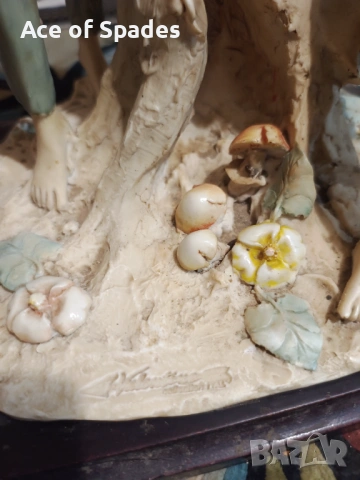  Страхотна Порцеланова Винтидж Настолна Лампа, снимка 7 - Настолни лампи - 53423921