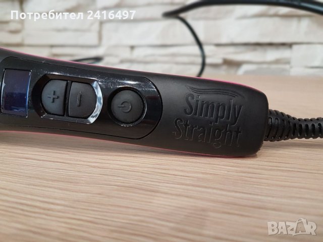 Четка за изправяне на коса SIMPLY STRAIGHT, снимка 4 - Преси за коса - 26673333