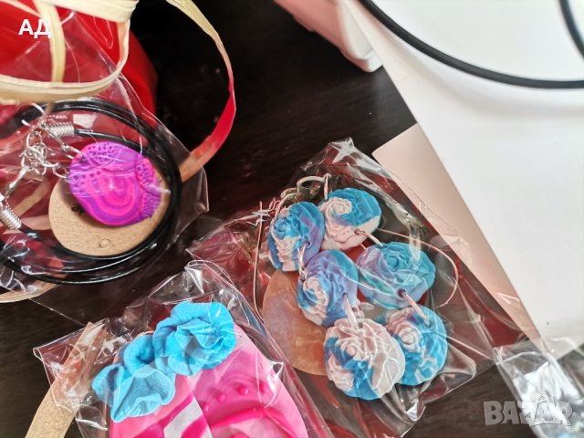 Разпродажба на обеци и колиета изработени от полимерна глина , снимка 6 - Обеци - 37826159