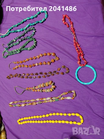 Старинни гердани естествени камъни, снимка 4 - Колиета, медальони, синджири - 53277866