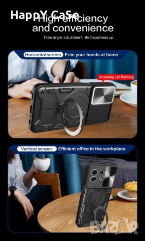 Xiaomi Redmi Note 13 / 13 Pro / 13 Pro+ / GIANT RING Удароустойчив кейс калъф гръб с пръстен, снимка 8 - Калъфи, кейсове - 43792242