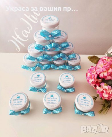 Свещи подаръчета за гостите на бебешка погача, кръщене , снимка 3 - Други - 38791982