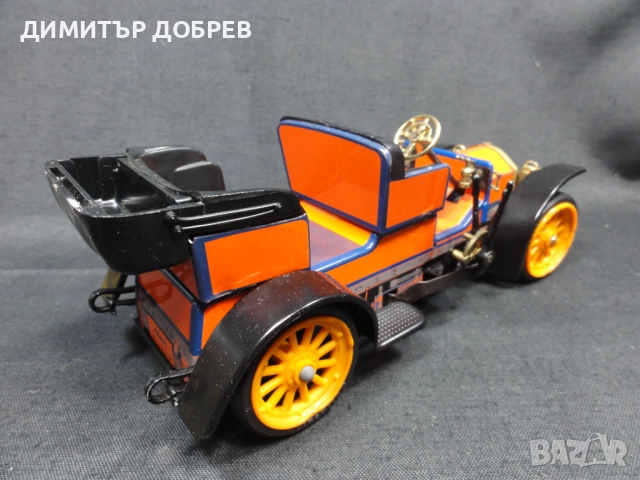 СТАРА РЕТРО ЛАМАРИНЕНА КОЛА ИГРАЧКА MERCEDES SIMPLEX 1902 SCHUCO GERMANY, снимка 6 - Колекции - 52200344