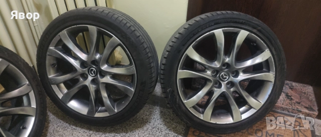 Оригинални джанти 19" Мазда 6, CX 3, CX 5, CX 9 с перфектни летни Michelin Pilot Sport 5 DOT: 3622, снимка 3 - Гуми и джанти - 52423171