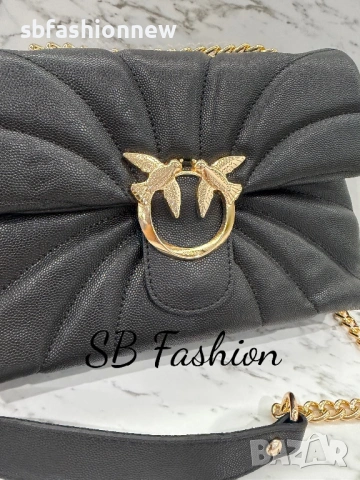 Pinko черна чанта, снимка 3 - Чанти - 53081493