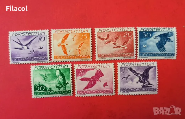Лихтенщайн 1939 г. Фауна Птици, пълна серия MNH, снимка 2 - Филателия - 50163190