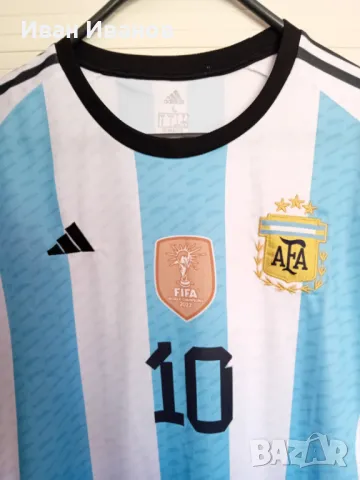 Чисто нова оригинална фланелка на Аржентина - Световни шампиони - Меси, снимка 6 - Футбол - 50415537
