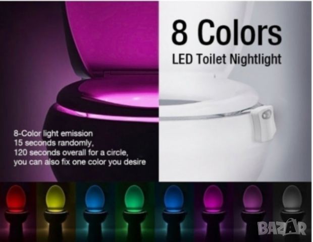 Многоцветно осветление за тоалетна чиния ToiLight TV200, снимка 2 - Други - 44890160