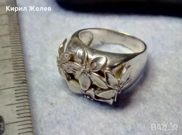 ТОКАШ - ПРЕЛЕСТЕН ФЛОРАЛЕН СКЪПОЦЕНЕН СРЕБЪРЕН ПРЪСТЕН СРЕБРО 925 TOKASH с ИСКРЯЩИ ЦИРКОНИ 13782, снимка 8 - Пръстени - 49913282