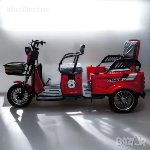 Електрическа Триколка blueElectric CARGO LUX 2000W | 48V | 24AH | RED, снимка 6 - Мотоциклети и мототехника - 49745600